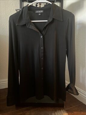 J. Crew Black Button-Down Long Sleeve Shirt